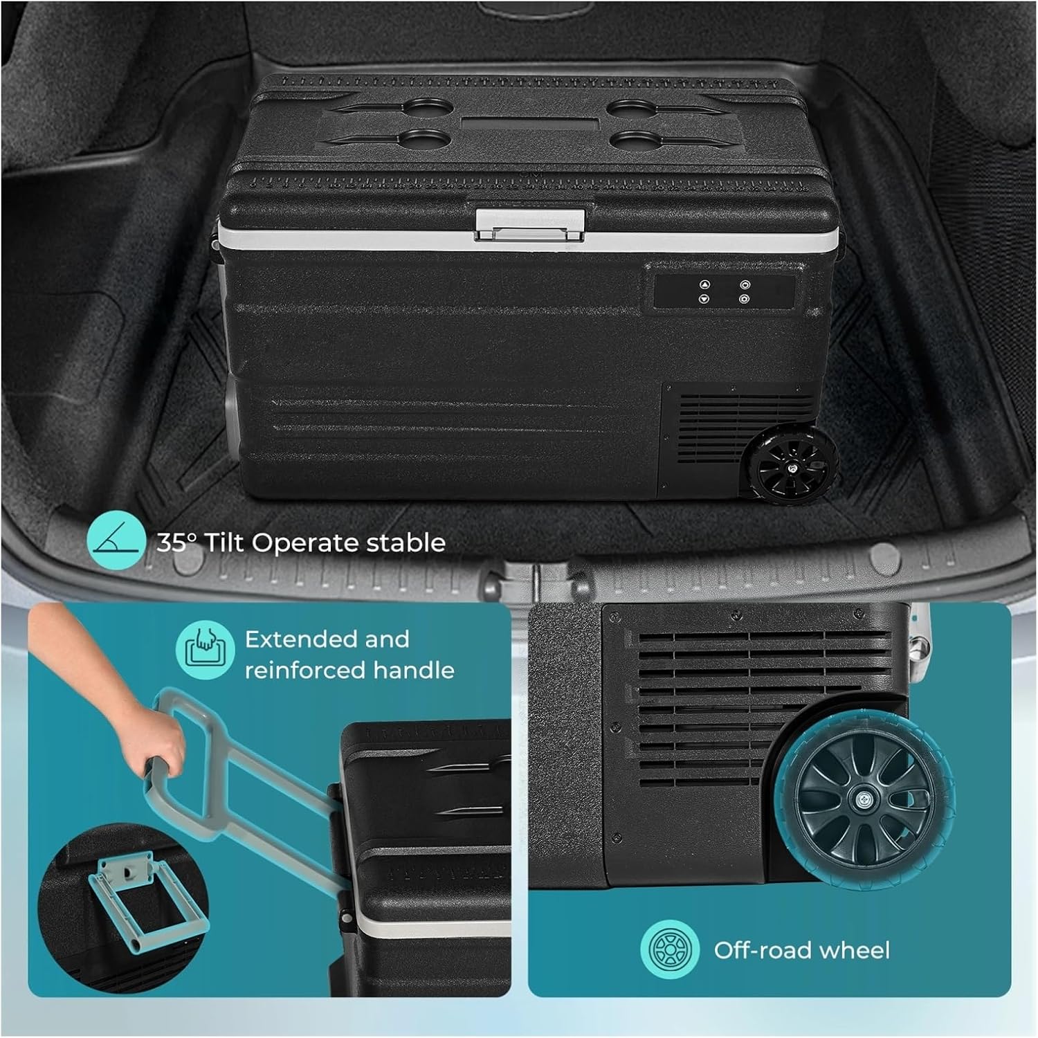 Portable Car Refrigerator 75L Compressor Fridge Freezer Cooler Ice Box Keep Cool Camping Fishing Trip Truck Boating