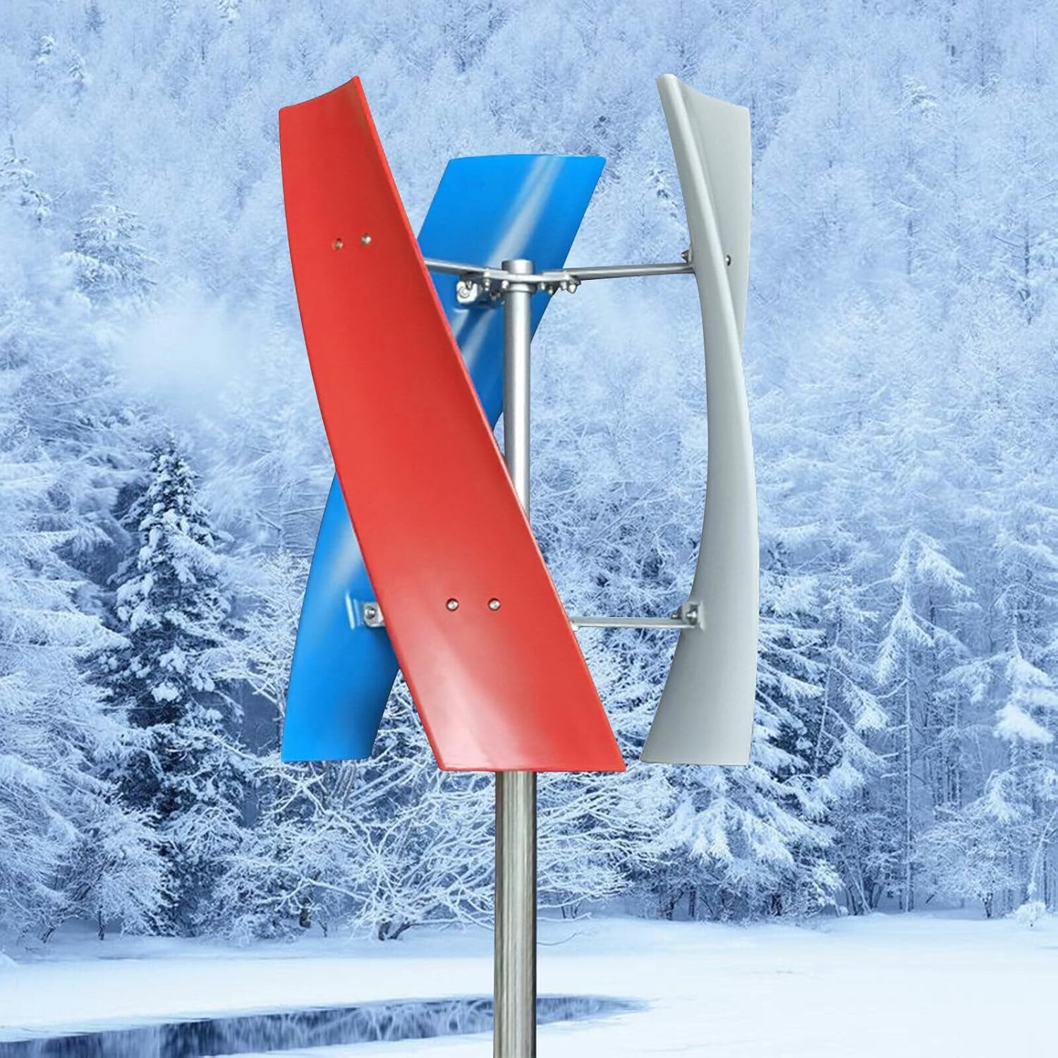 1000W 12V 24V Wind Turbine Generator 3 Blades with Charge Controller and Solar Ceiling Light Home Power Kit Vertical Axis Magnetic Levitation Wind Turbine (Color : 1000W, Size : 12V)