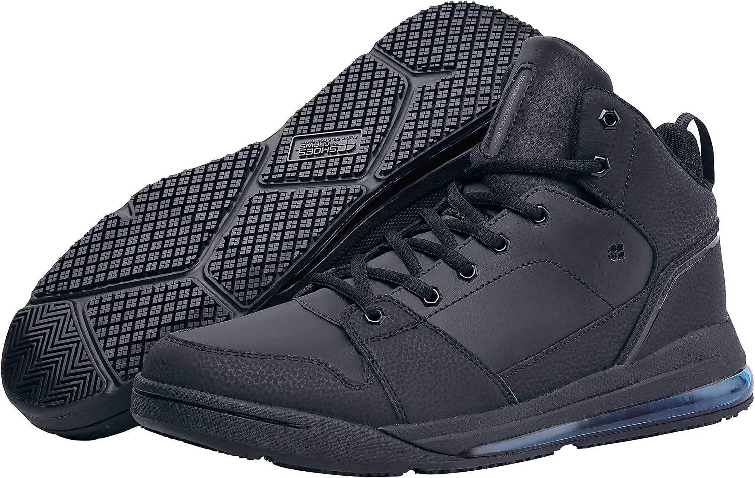 Shoes For Crews Men's Slip-Resistant High-Top Work Sneakers - Comfortable, Non-Slip Work Shoes for Men in Food Service, Healthcare, Retail - Tigon