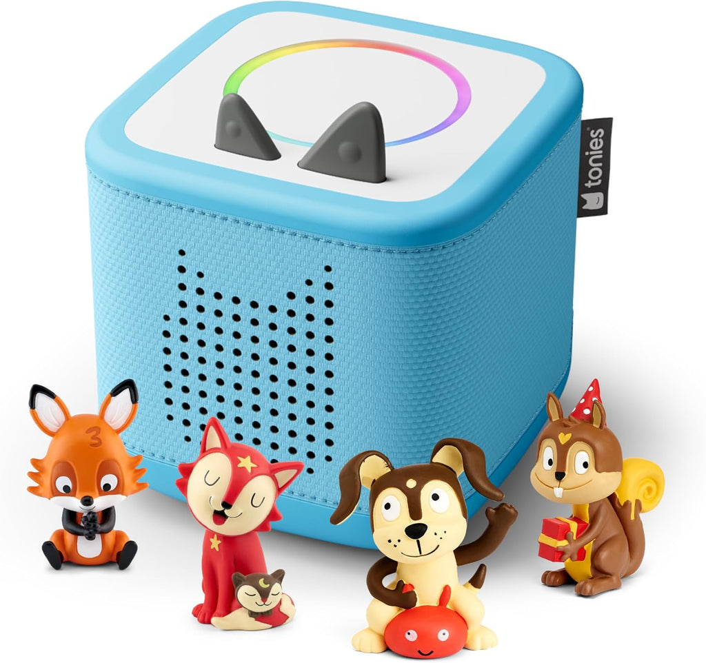 Toniebox 2 Audio Player Bundle for Kids 1+ with Playtime Puppy, Bedtime, Counting & Celebration Songs - Sky Blue
