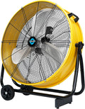 Tornado 24' Metal Drum Fan - High Velocity, 7700 CFM, 3-Speed, Heavy Duty for Industrial & Commercial Use, 1/3 HP Motor, 8 FT Cord, ETL Listed