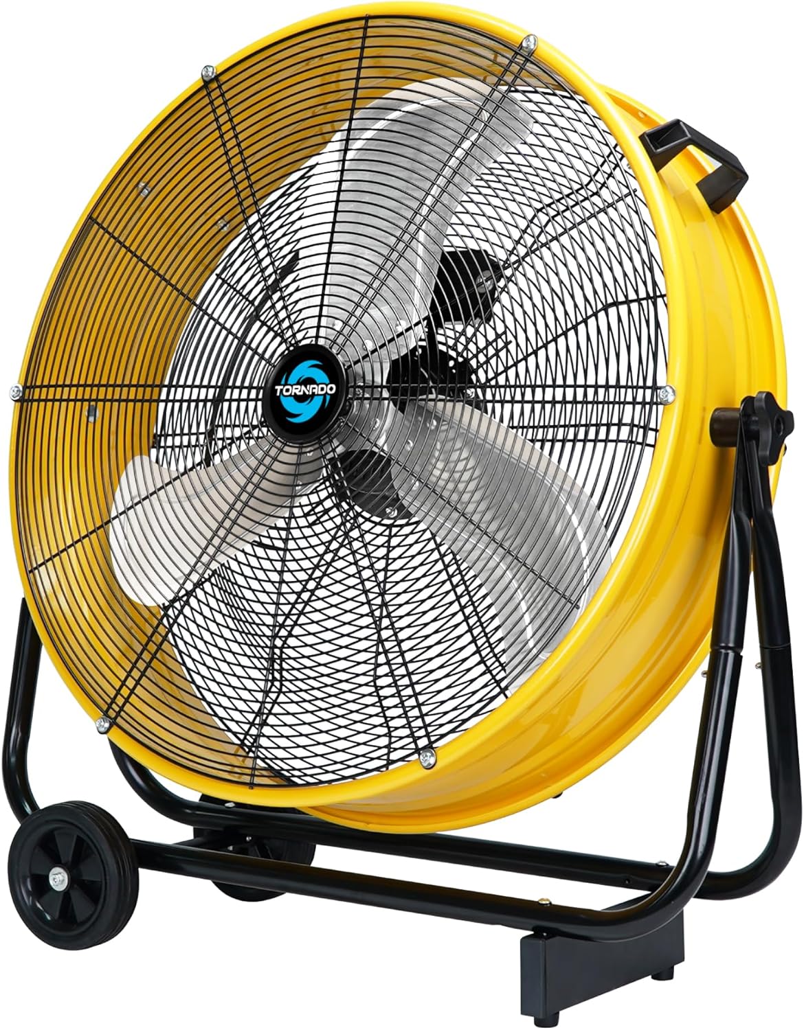 Tornado 24' Metal Drum Fan - High Velocity, 7700 CFM, 3-Speed, Heavy Duty for Industrial & Commercial Use, 1/3 HP Motor, 8 FT Cord, ETL Listed