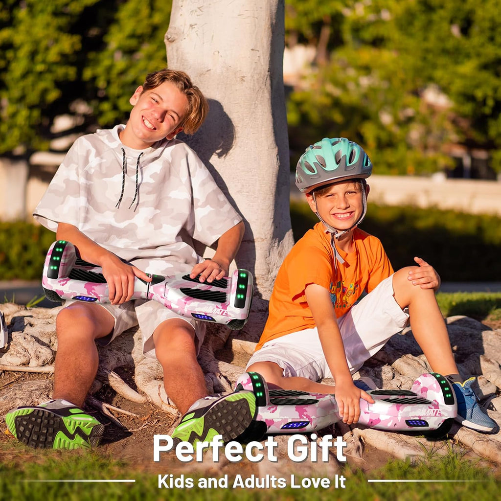 SIMATE Hoverboard, Bluetooth All Terrain Hover Boards with LED Lights and APP Control, Gifts for Kids Adults Girls Boys, for All Ages