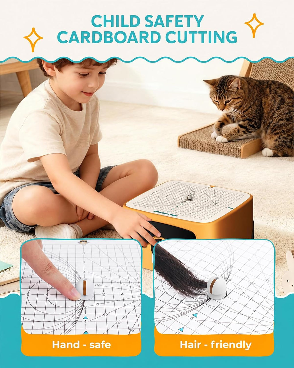 Kid-Safe Electric Cardboard Cutter for Ages 3+ | No Sharp Blades | STEM & STEAM Upcycling Tool | Safe for School Projects, DIY Building & Creative Maker Gifts for Boys & Girls