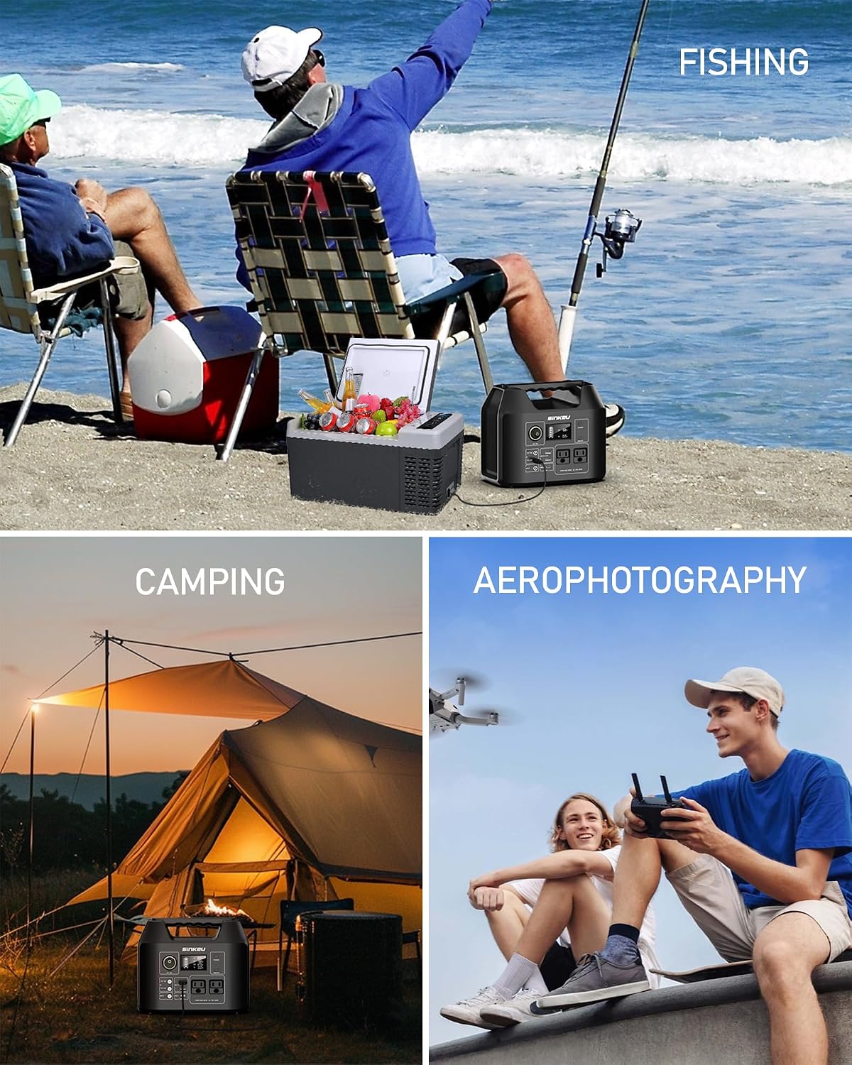 300W Portable Power Station with 100W Solar Panel，LiFePO4 Solar Generator for Outdoor, Camping, Emergency Backup