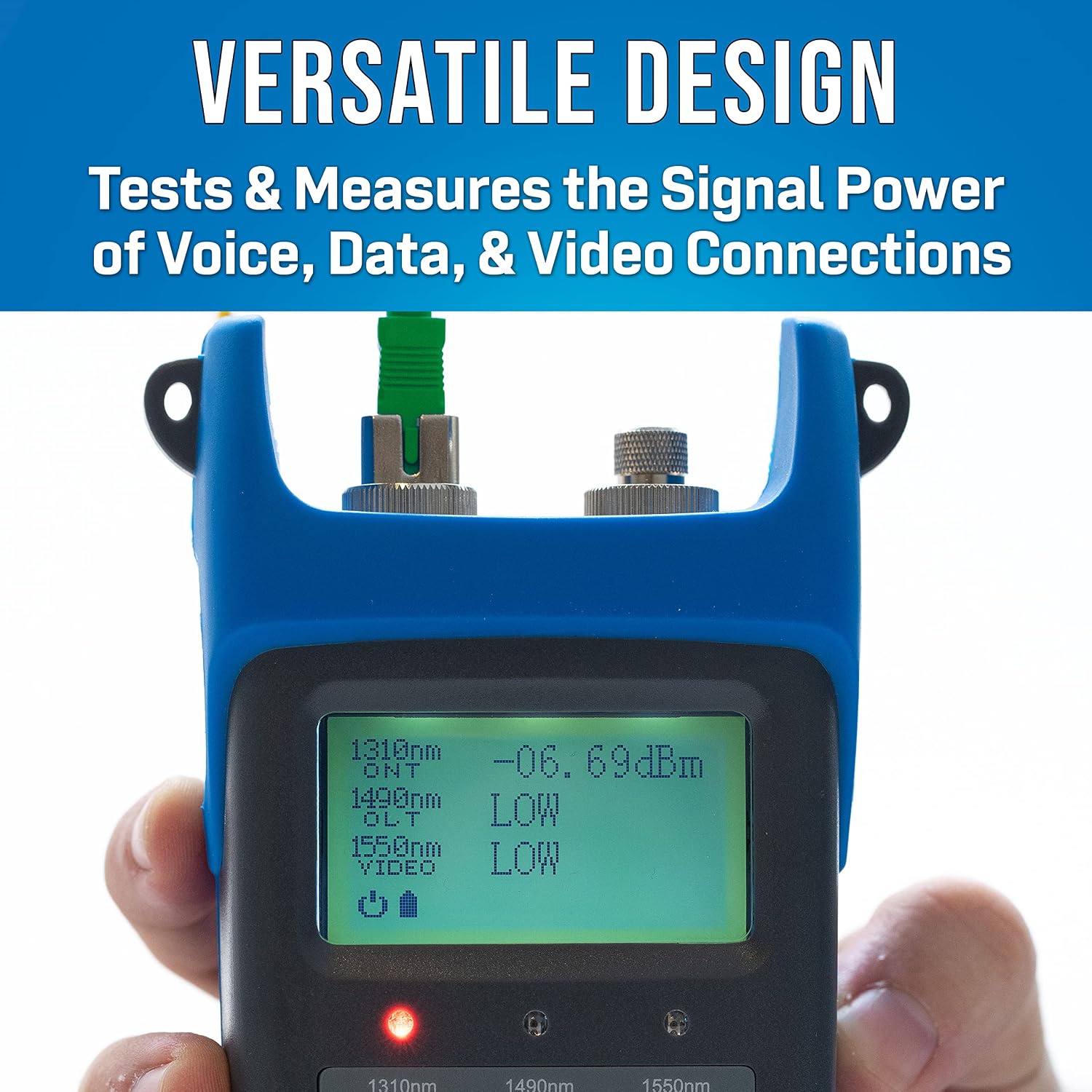 Jonard Tools PON-55 Passive Optical Network Power Meter (-35 to +15 dBm) for BPON/EPON/GPON, APC Version