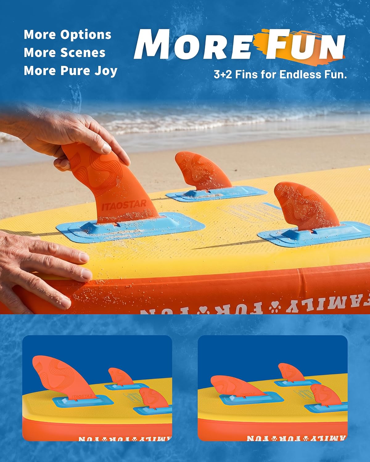 iTAOSTAR Pets 8'×29' / 11'×35' / 11'6'×34'/11'×34' Inflatable Paddle Board, One-Stop Premium SUP Accessories, Extra Wide Paddle Board for More Balance, Tailored Fins for More Fun