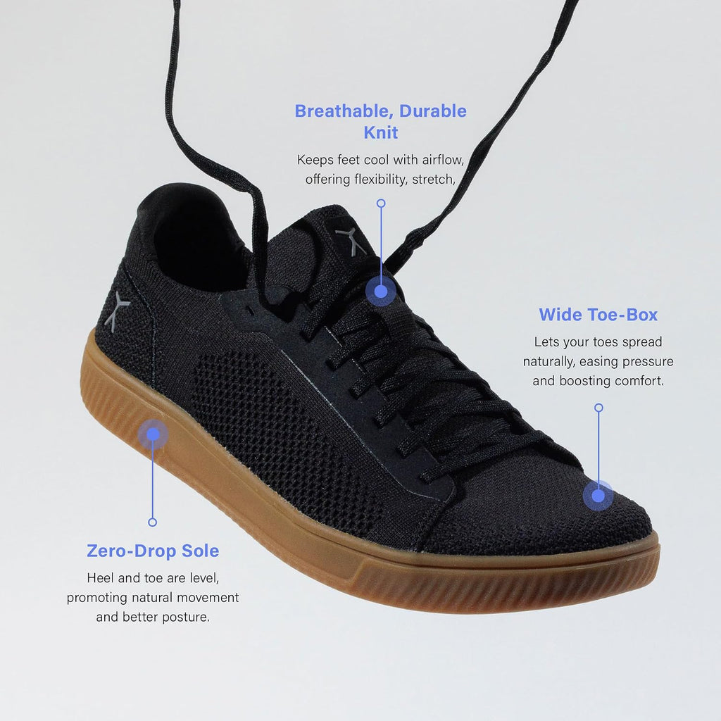 FLUX FOOTWEAR Adapt Knit Trainer – Wide Toe Box Shoe with Earth-Link Grounding, Zero-Drop Sole, Breathable Knit Upper & Machine Washable – Perfect for Daily Wear & Light Training