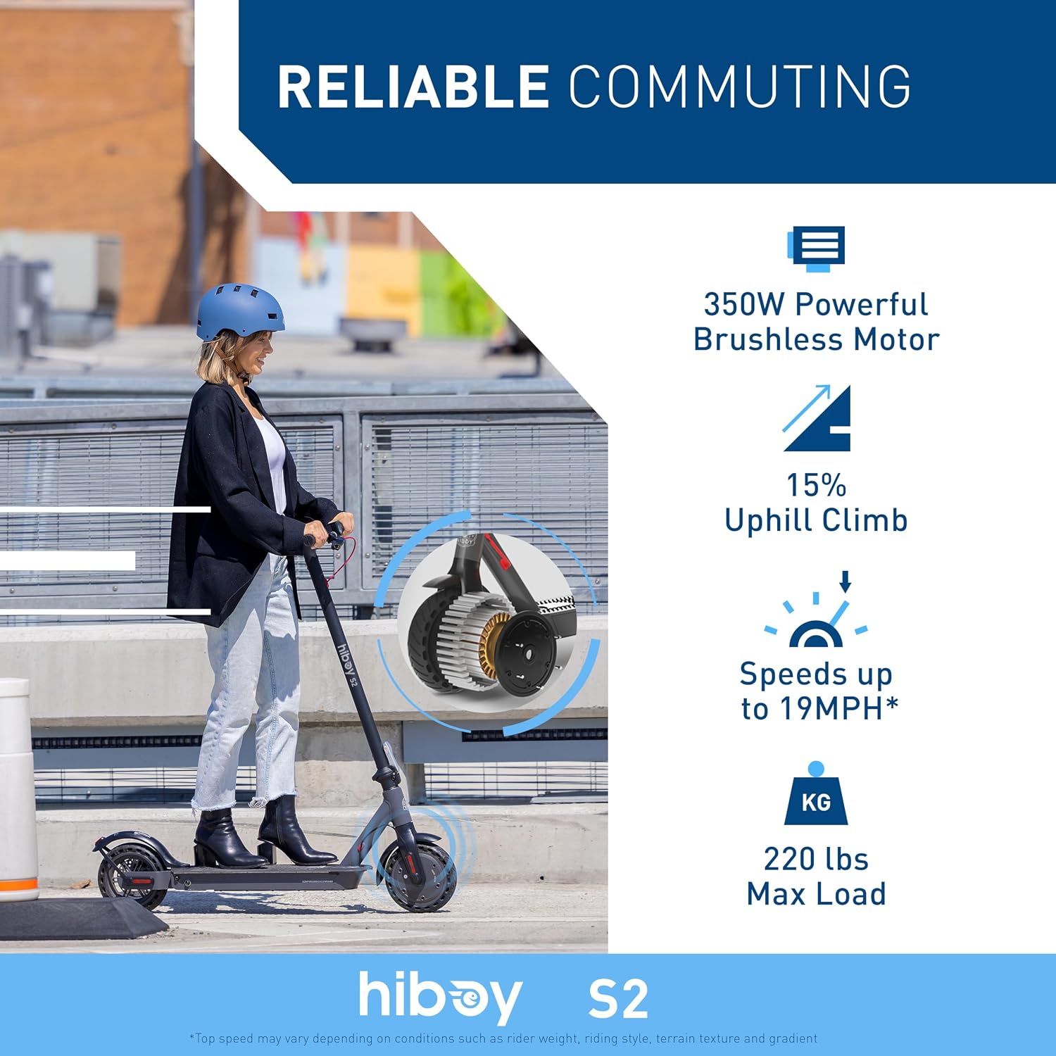 Hiboy S2/S2 MAX Electric Scooter, 350/500W Motor, 8.5/10' Tires, 17/40.4 Miles Range E Scooter, 19 Mph Folding Commuter Electric Scooter for Adults