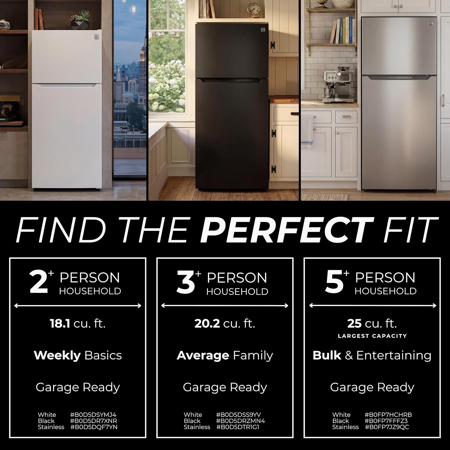 Kenmore 30' Top Mount Refrigerator with Freezer - Adjustable Shelving, Humidity-Controlled Crispers, LED Lighting, ENERGY STAR Certified, Garage Ready, 18.1 cu. ft. Capacity - White