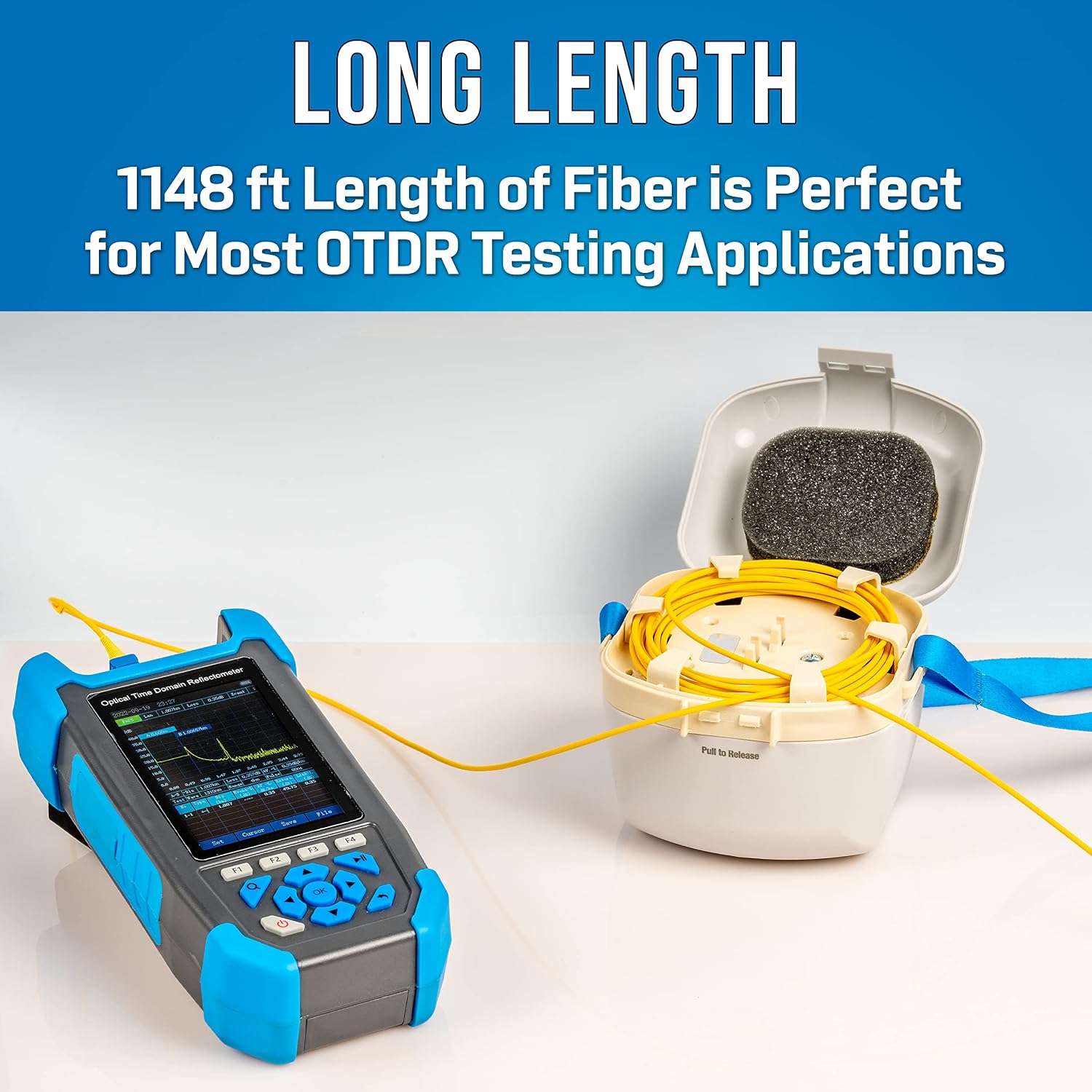Jonard Tools FLC-3505 Singlemode Fiber Optic Launch Cable, 350 m, SC/UPC-SC/APC