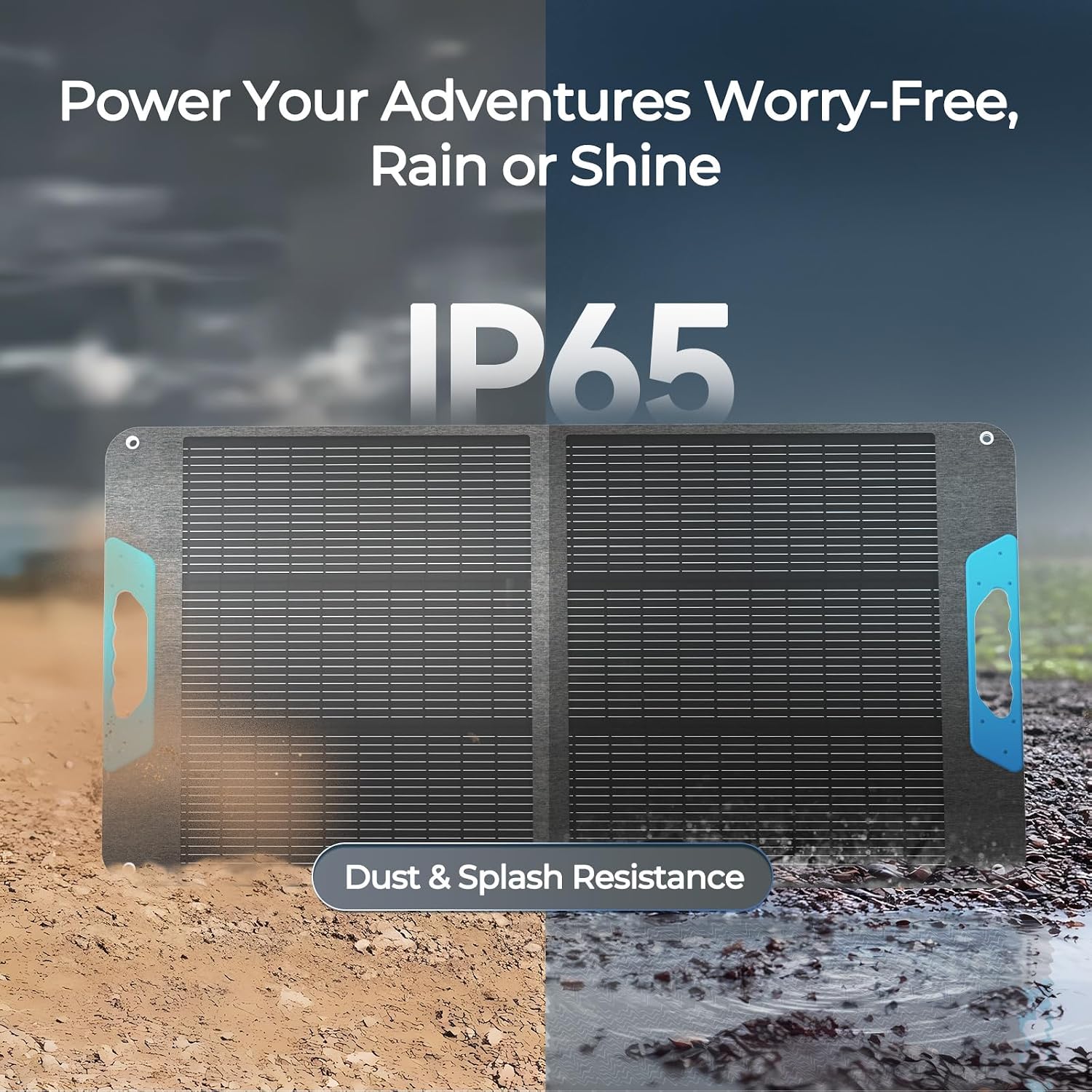 Renogy 100 Watt Portable Solar Panel, N-Type Foladable 100W Solar Panels w/Kickstands, 25% High Efficiency Solar Charger for Power Station, USB-A&Type-C Output, for Camping, RV, SUV, Off-Grid Outdoor