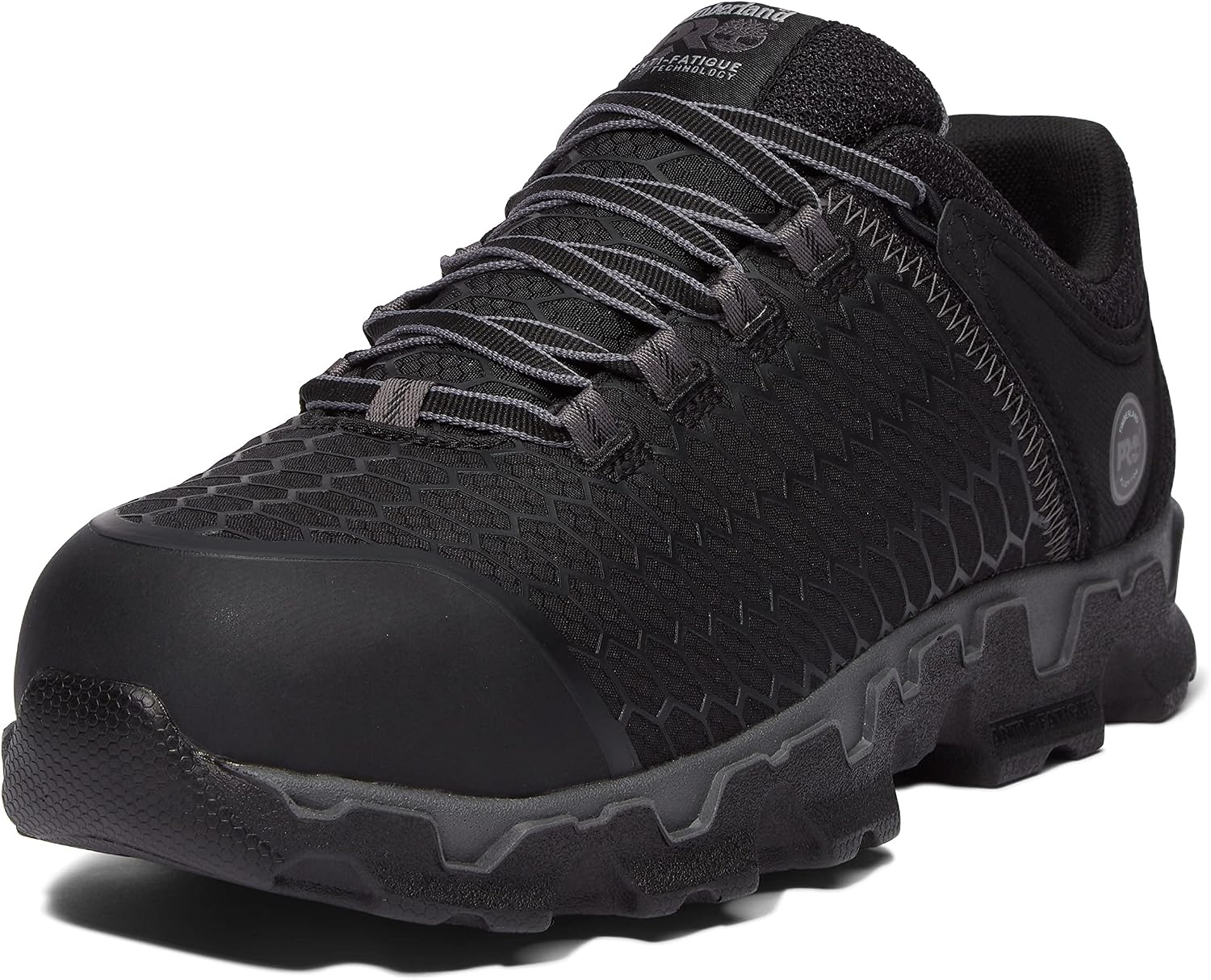 Timberland PRO Men's Powertrain Sport Alloy Safety Toe Industrial Athletic Work Shoe, Black/Grey-2024 New, 9 W