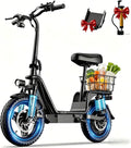 Electric Scooter Adults, 1300W Peak Motor, Electric Scooter with Seat, 48V 13Ah Battery, 14' Tires, 35 Miles Range, 20 MPH, 330 LBS Load, Dual Braking,UL 2272