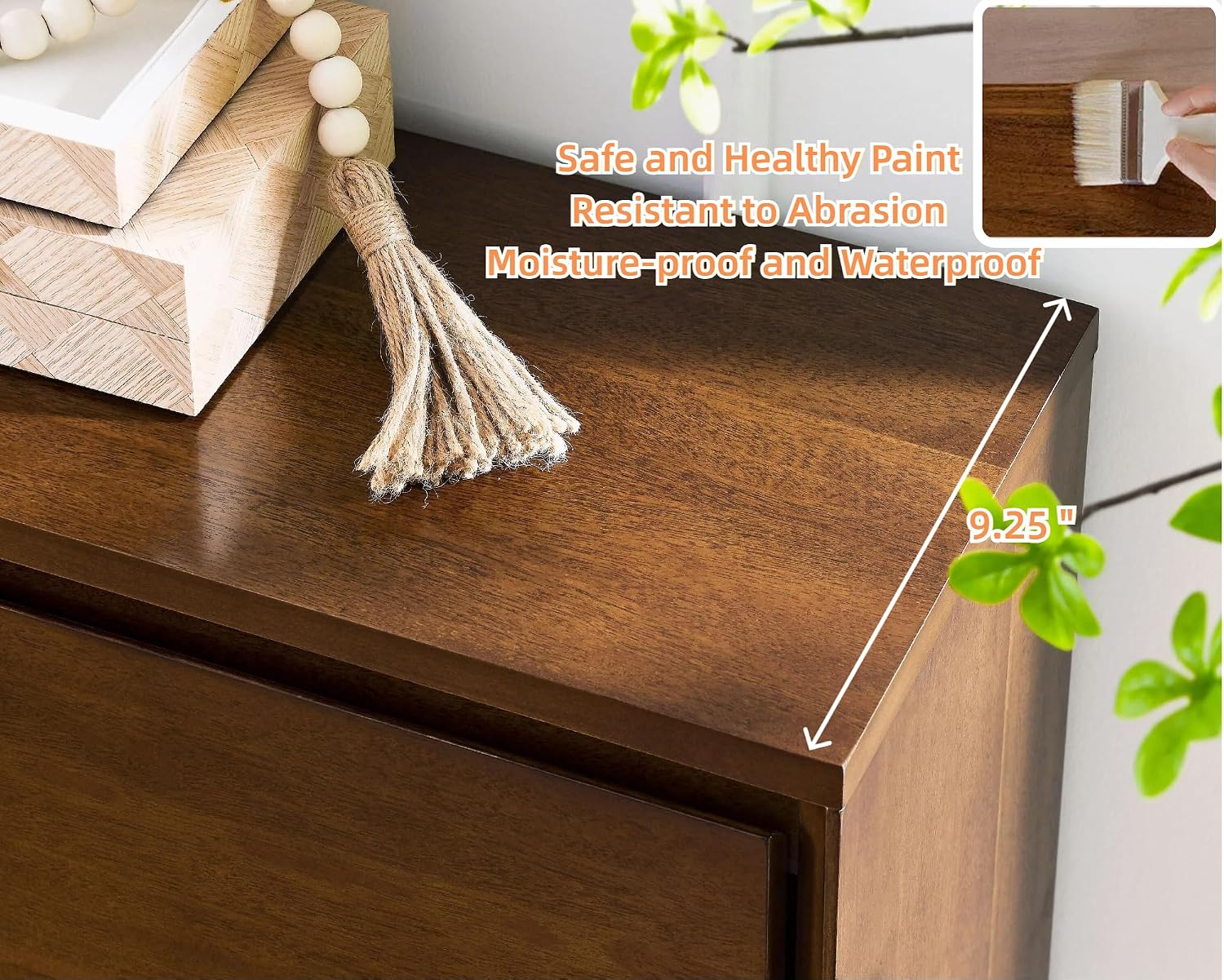 LKTART 39' Narrow Sideboard Buffet Cabinet,Thin Entryway Storage Cabinet | Walnut Wood Small Sideboard Storage Cabinet;Mid Century Modern Thin Entryway Cabinet for Living Room,Hallway,Small Space
