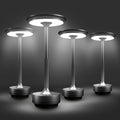 Feit Electric Tabletop Lamp, Touch-Activated, 3-Way Dimmable, 100 Lumens, 3 Watts, Potable & Rechargeable for Indoor/Outdoor Use, 50,000-Hour Lifetime, TABLE/3CCT/BK/BAT/4, 4 Pack