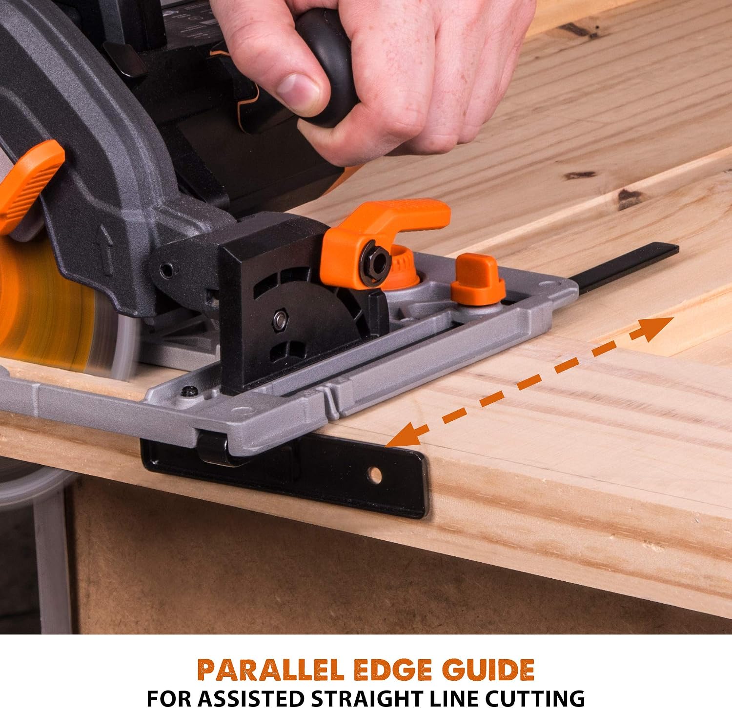 Evolution Power Tools R185CCSX Multi-Material Circular Track Saw Kit with 40' Track Included, TCT Blade Included, Cuts Wood, Plastic, Metal & More, 7-1/4 Inch