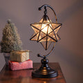 Moravian Star Table Lamp, Desk Bedside Accent Lamp Lighting for Room Office, Holiday Friendsgiving Thanksgiving Christmas Table Setting Tabletop Decoration