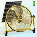 18'' Portable Solar Powered Floor Fan, Cordless Camping Fan Outdoor, Long Lasting Rechargeable Battery Operated Fan, 360° Tilt, USB Output, Wireless, for Home Gazebo Greenhouse Outside Gym