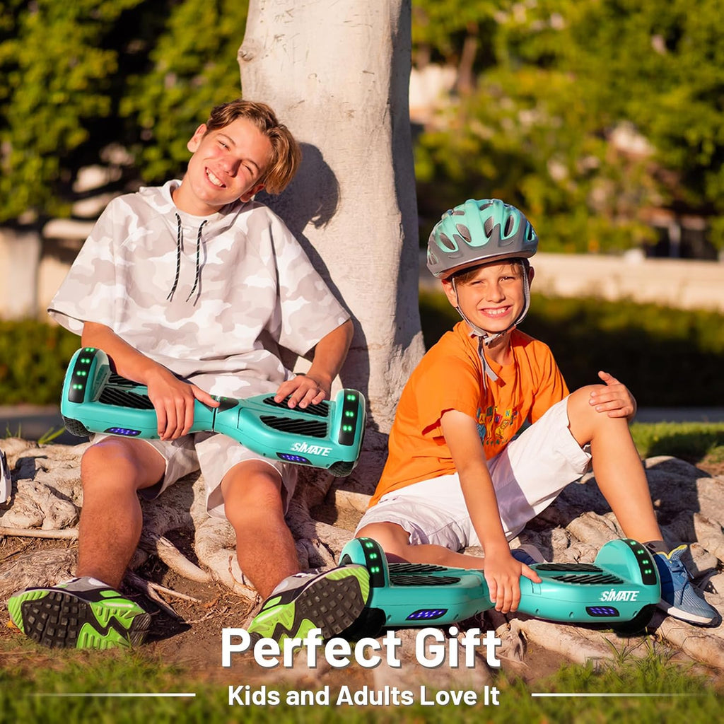 SIMATE Hoverboard, Bluetooth All Terrain Hover Boards with LED Lights and APP Control, Gifts for Kids Adults Girls Boys, for All Ages