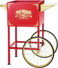 Popcorn Cart - Vintage Replacement Stand for 8-Ounce Poppers with Shelf, Push Handle, and Bicycle-Style Wheels by Great Northern Popcorn (Red)