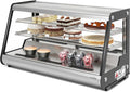 KoolMore 48 in. Refrigerated Bakery Display Case with Clear Glass Front, Sliding Rear Doors, LED Lighting, Adjustable Temperature, and Dual Shelving in Stainless-Steel, 7 cu. ft. (CDC-7C-SS)