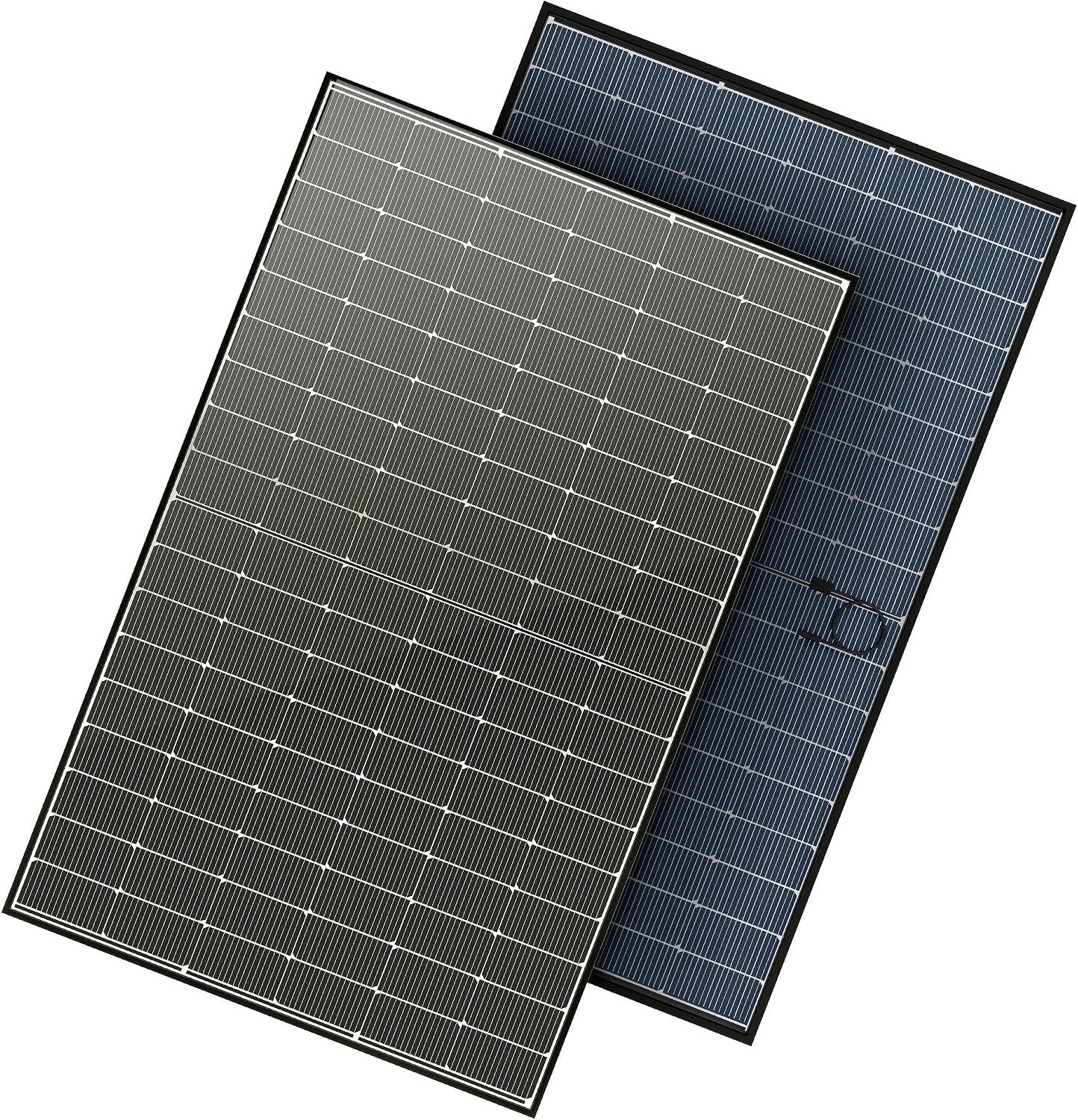 JJN Bifacial 400 Watt Solar Panel, N-Type 16BB 400W Solar Panels, 25% High Efficiency Monocrystalline Solar Module for 12V/24V/48V PV System for Homes Rooftop Farm RV and Off-Grid Applications