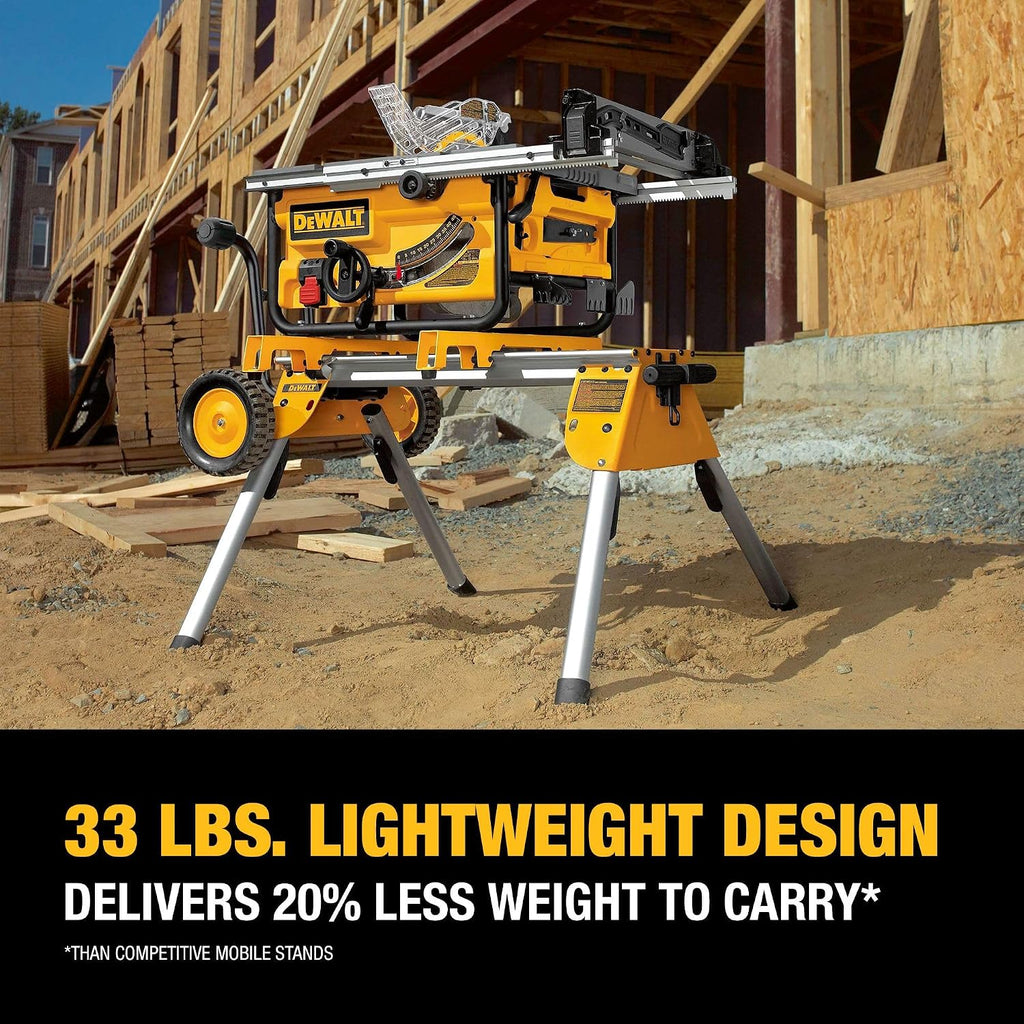 DEWALT Table Saw Stand, Rolling Stand, Collapsible and Portable, Lightweight and Compact (DW7440RS)