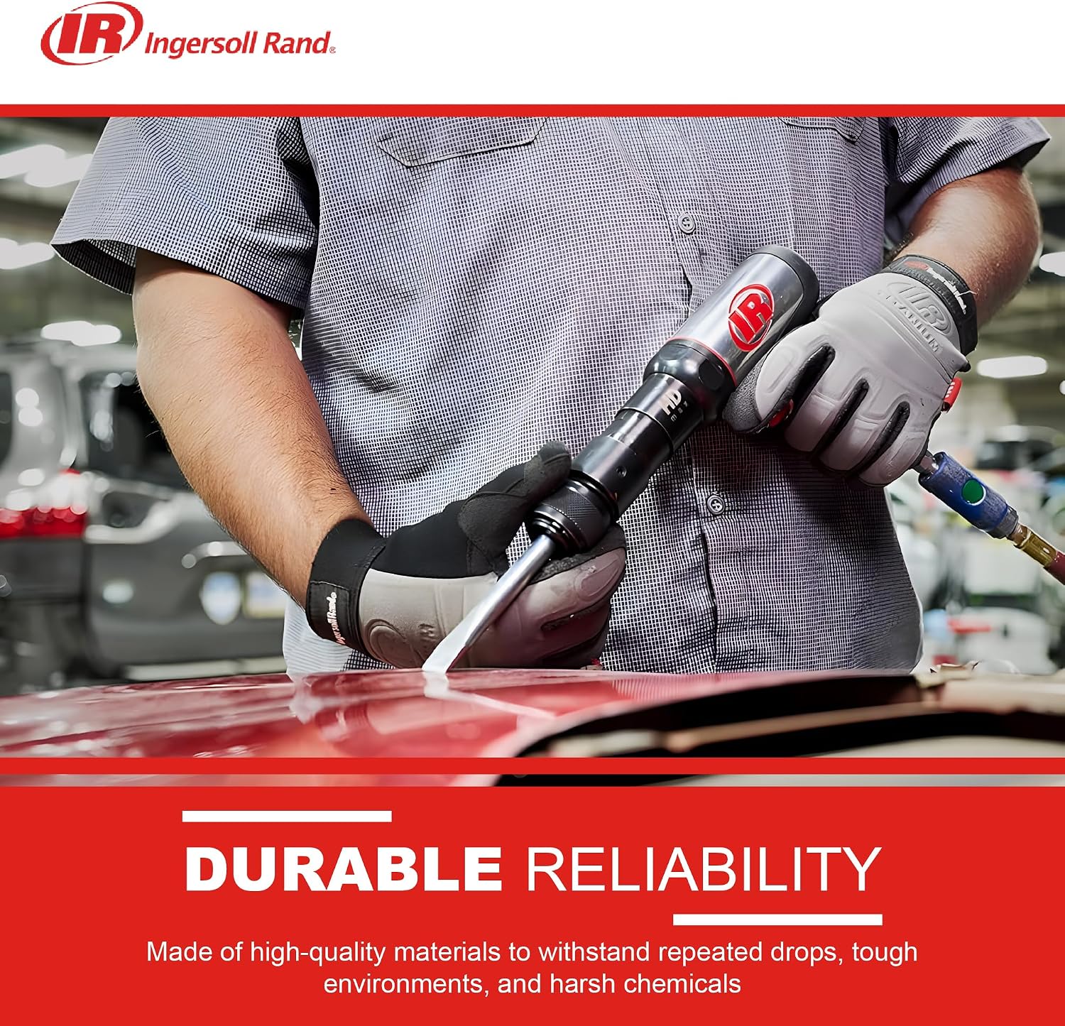 Ingersoll Rand 135MAX Vibration Reduced Heavy Duty Quick Change Air Hammer, 2600 BPM, 3' Stroke, Round Shank