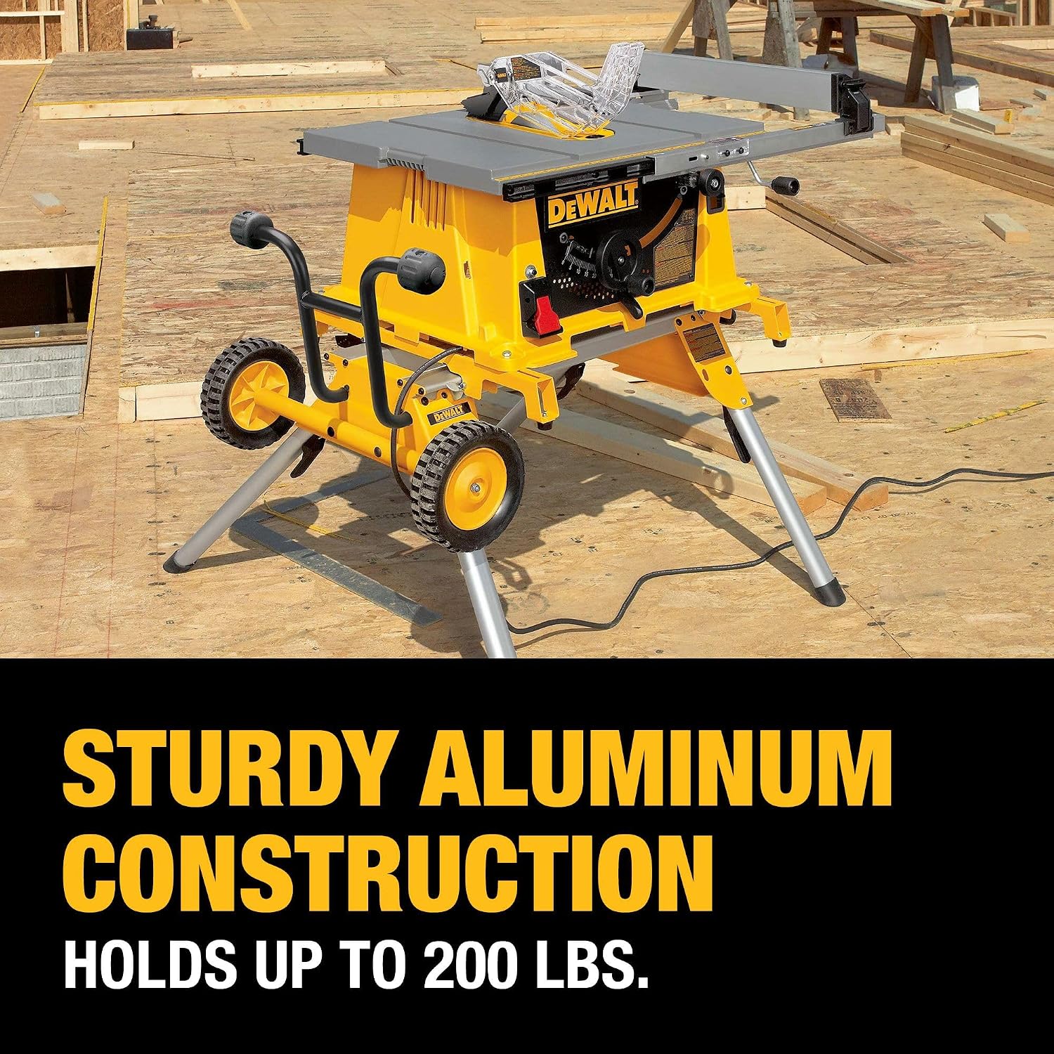 DEWALT Table Saw Stand, Rolling Stand, Collapsible and Portable, Lightweight and Compact (DW7440RS)