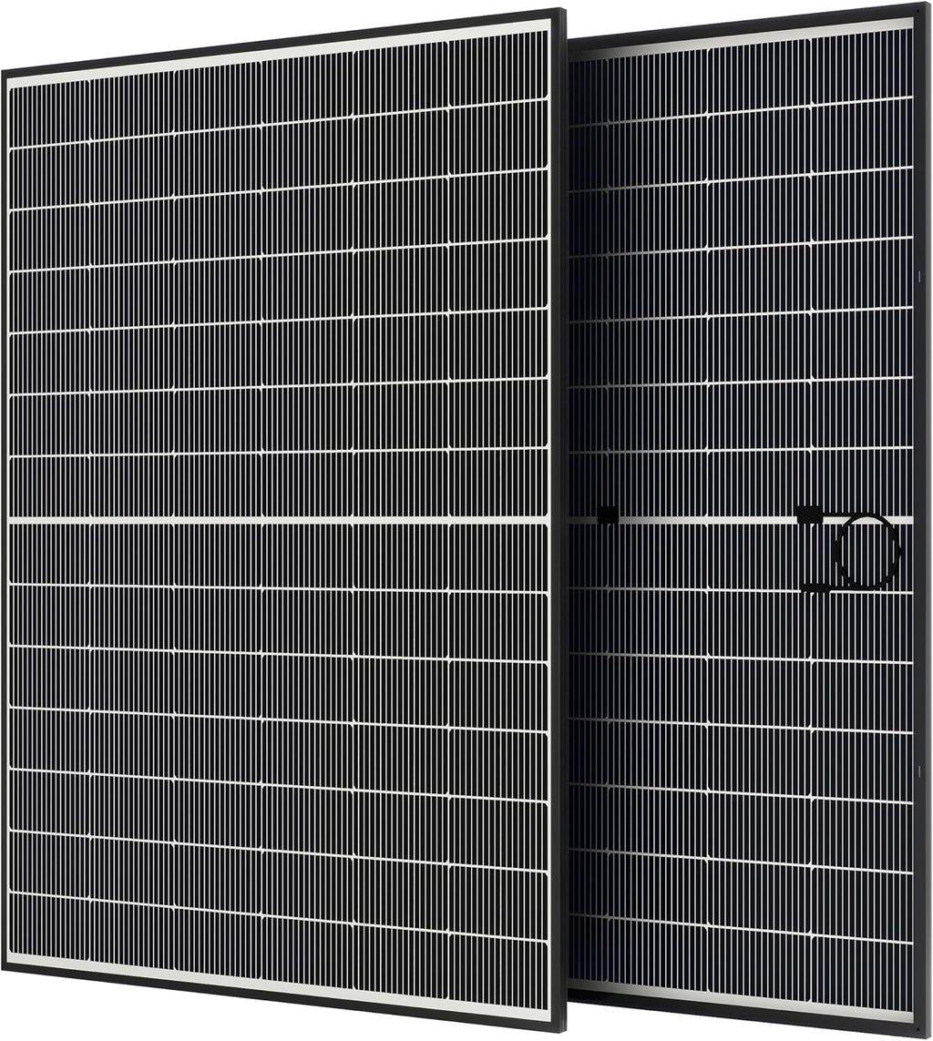 400W Bifacial Solar Panel, 800W N-Type 16BB Monocrystalline Solar Panel Kit, 25% High Efficiency, IP65 Waterproof, for RV Home Boat Marine Off-Grid Solar System[2Pcs 400W]