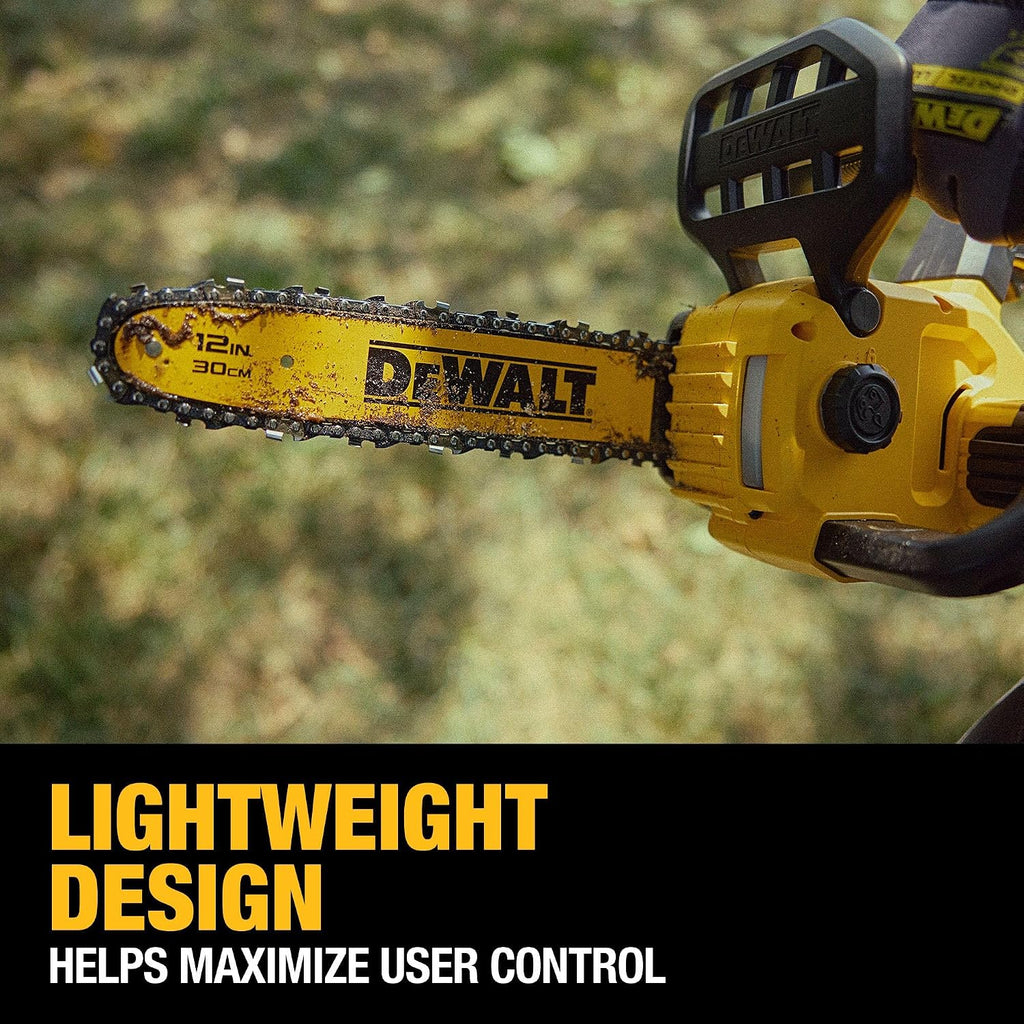 DEWALT 20V MAX 12' Cordless Chainsaw Kit with Battery and Charger Included (DCCS621P1)