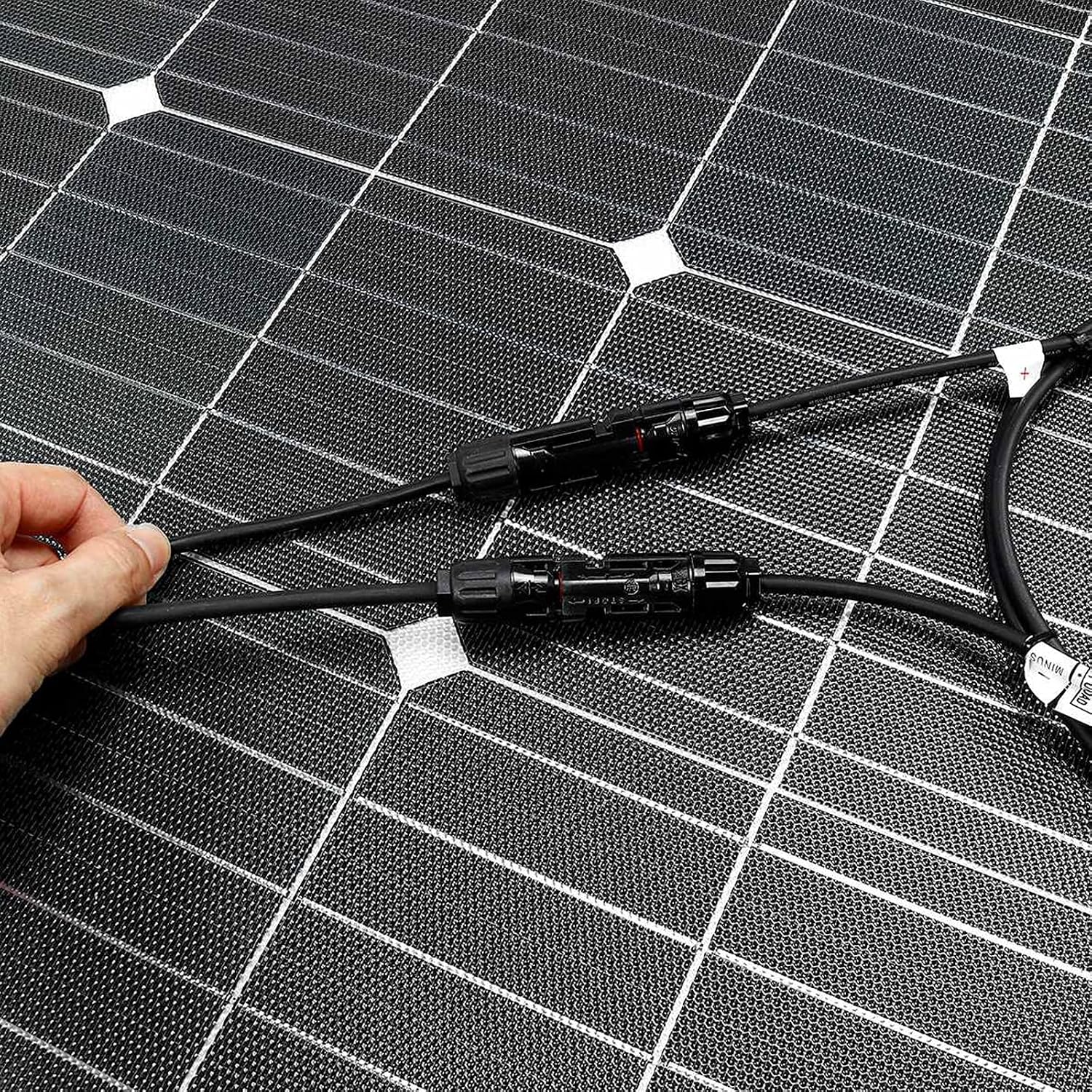 AIZYR Monocrystalline Flexible Solar Panel, 100W 18V Outdoor Portable Solar Panels Efficiency 24%-26% for Homes, RV, Boat, Uneven Surfaces