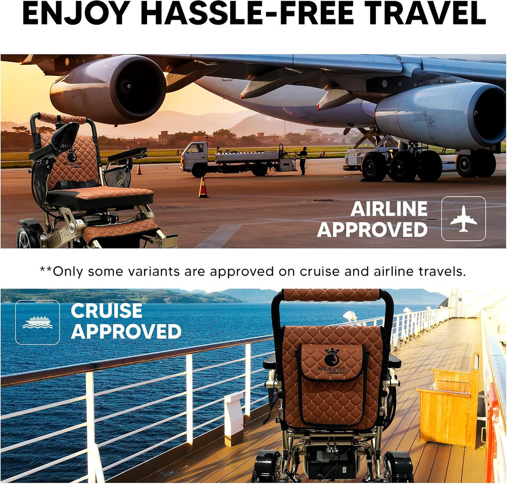 Electric Wheelchairs for Adults, 350 lbs Capacity, Up to 13 Miles Range, Lightweight Wheelchair for Seniors,Remote Controlled Wheel Chair, All Terrain, Airline and Cruise Approved, IQ-7000 by Majestic