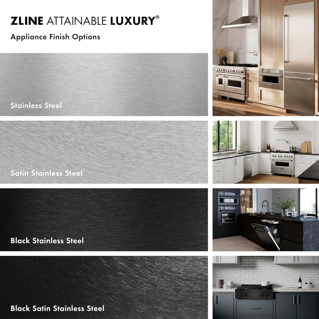 Z Line Kitchen and Bath ZLINE Autograph 36 in. Standard-Depth Refrigerator w/Champagne Bronze Handles (RSMZ-W-36-CB)