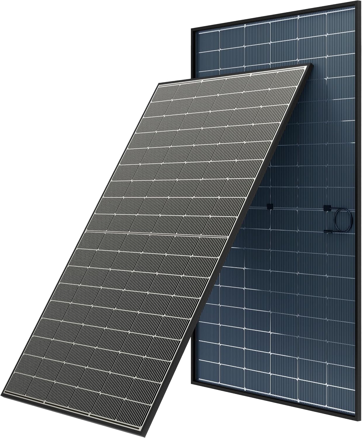 JJN Bifacial 2PCS 400 Watt Solar Panel, N-Type 16BB 400W Solar Panels, 25% High Efficiency Monocrystalline Solar Module for 12V/24V/48V PV System for Homes Rooftop Farm RV and Off-Grid Applications