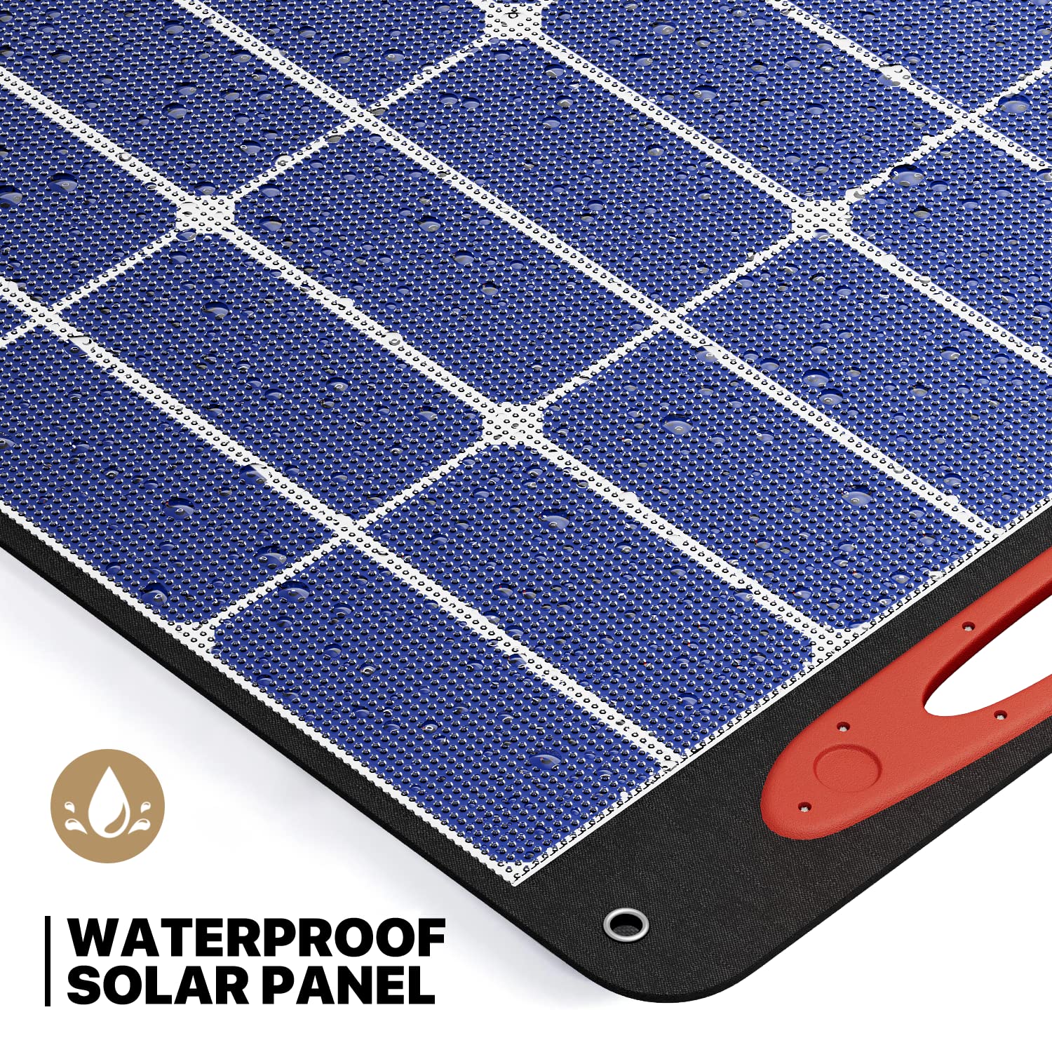 MoNiBloom 100 Watt Solar Panels 24V Monocrystalline Solar Panel High-Efficiency Solar Module with USB 3.0 and USB C for Home Battery Charging Farm Trailer Camper Marine Off Grid System