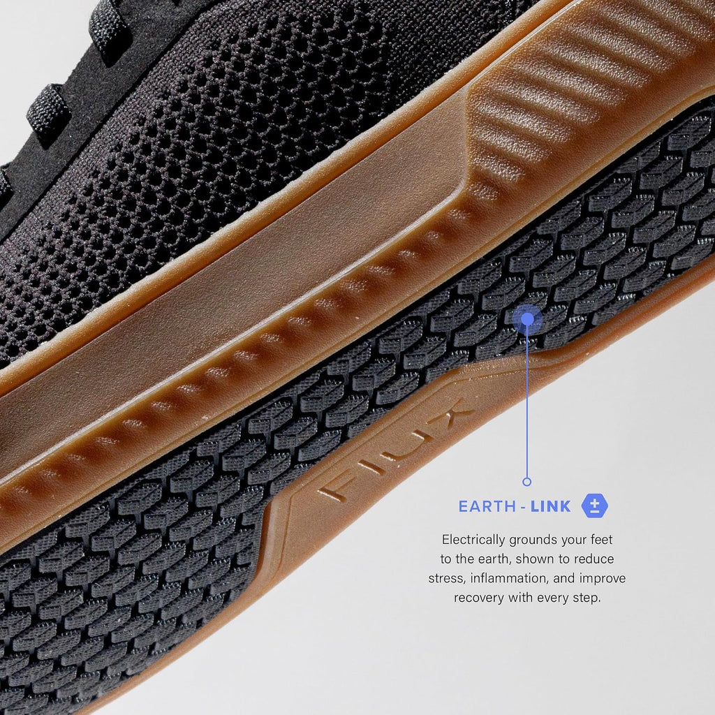 FLUX FOOTWEAR Adapt Knit Trainer – Wide Toe Box Shoe with Earth-Link Grounding, Zero-Drop Sole, Breathable Knit Upper & Machine Washable – Perfect for Daily Wear & Light Training